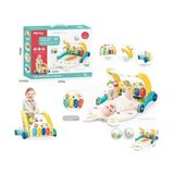 Paraply Bıb6015 -Vardem Piyanolu 2 İn 1 Bebek Yürüteci Ve Tavşan Desenli Mavi Oyun Halısı Kız Erkek Çocuk Oy