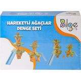 paraply BLG-101 Ahşap Hareketli Ağaçlar Denge Seti Kız Erkek Çocuk Oyuncak Eğitici Oyuncaklar - Çok Renkli