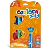 paraply Carioca Baby Keçeli Boya Kalemi 12'li Kız Erkek Çocuk Oyuncak Eğitici Oyuncaklar - Çok Renkli
