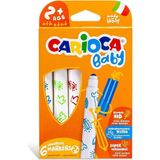 paraply Carioca Jumbo Keçeli Boya Kalemi 6'lı Kız Erkek Çocuk Oyuncak Eğitici Oyuncaklar - Çok Renkli