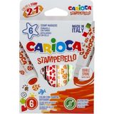 paraply Carioca Stamperello Keçeli Boya Kalemi 6'lı Kız Erkek Çocuk Oyuncak Eğitici Oyuncaklar - Çok Renkli