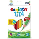 paraply Carioca Tita Altıgen Jumbo Kuru Boya Kalemi 12’li 42789 Kız Erkek Çocuk Oyuncak Eğitici Oyuncaklar - Çok Renkli