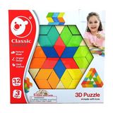 paraply Classic World Ahşap 3D Puzzle Kız Erkek Çocuk Oyuncak Eğitici Oyuncaklar - Çok Renkli