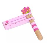 Paraply Classic World Pembe Ahşap Kastanet-Şak Şak Kız Erkek Çocuk Oyuncak Eğitici Oyuncaklar