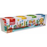 paraply Crafy 4'lü Oyun Hamuru 520 Gr. Kız Erkek Çocuk Oyuncak Eğitici Oyuncaklar - Çok Renkli