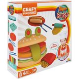 paraply Crafy Süper Burger Oyun Hamuru Seti 200 Gr. 12 Parça Kız Erkek Çocuk Oyuncak Eğitici Oyuncaklar - Çok Renkli