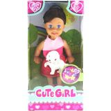 paraply Cute Girl Köpek Figürlü Kumral Mini Bebek Kız Erkek Çocuk Oyuncak Eğitici Oyuncaklar - Çok Renkli