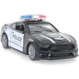 paraply Die Cast Çek Bırak Metal Siyah Polis Arabası Kız Erkek Çocuk Oyuncak Eğitici Oyuncaklar - Çok Renkli