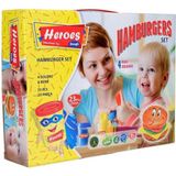 paraply ERN-538 Heroes Hamburger Oyun Hamuru Seti Kız Erkek Çocuk Oyuncak Eğitici Oyuncaklar - Çok Renkli