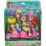 paraply Gaga Love Hayvanlarıyla Pembe Motor Gezisi Kız Erkek Çocuk Oyuncak Eğitici Oyuncaklar - Çok Renkli