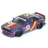 Paraply Inno 1/64 Nissan Silvia S14 Boss Rocket Bunny Purple Kız Erkek Çocuk Oyuncak Eğitici Oyuncaklar