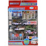 Paraply Kamyonlu Metal Ambulans Seti Jp9105 Kız Erkek Çocuk Oyuncak Eğitici Oyuncaklar