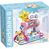 paraply KP28019 Keeppley Orange Cat Game Room Blok Seti -Vagon Life Kız Erkek Çocuk Oyuncak Eğitici Oyuncakl - Çok Renkli