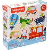 paraply Ks Fisher Price Baby Vehicles 6 In 1 Puzzle Kız Erkek Çocuk Oyuncak Eğitici Oyuncaklar - Çok Renkli