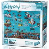 paraply Ks Games Flying Above The City Puzzle 1500 Parça 22024 Kız Erkek Çocuk Oyuncak Eğitici Oyuncaklar - Çok Renkli