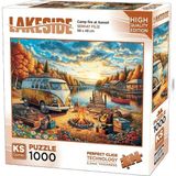 paraply Ks Games Vosvos Camp Fire At Sunset Puzzle 1000 Parça 20810 Kız Erkek Çocuk Oyuncak Eğitici Oyuncakl - Çok Renkli