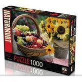 paraply Ks Puzzle 1000 Parça Fruit And Sunflower Kız Erkek Çocuk Oyuncak Eğitici Oyuncaklar - Çok Renkli