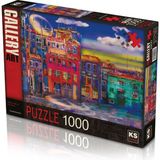 paraply Ks Puzzle 1000 Parça Night Without The Moon Aysız Gece Kız Erkek Çocuk Oyuncak Eğitici Oyuncaklar - Çok Renkli