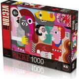 paraply Ks Puzzle 1000 Parça Strange People And Dirty Dog Kız Erkek Çocuk Oyuncak Eğitici Oyuncaklar - Çok Renkli