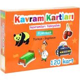 paraply KZL-145 Kavram Kartları 120 Kart Kız Erkek Çocuk Oyuncak Eğitici Oyuncaklar - Çok Renkli