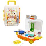 paraply Little Chef Çekçekli Bavul Mutfak Seti 24 Parça Kız Erkek Çocuk Oyuncak Eğitici Oyuncaklar - Çok Renkli