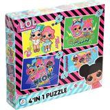 paraply LOL7627 Laço Kids L.o.l. 4'ü1 Kutuda Puzzle / 6+12+16+25 Parça Puzzle Kız Erkek Çocuk Oyuncak Eğitic - Çok Renkli