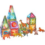 paraply Magnetic Tiles Light Version 89 Parça Kız Erkek Çocuk Oyuncak Eğitici Oyuncaklar - Çok Renkli