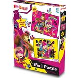 paraply Maşa ile Koca Ayı 2'li Puzzle Kız Erkek Çocuk Oyuncak Eğitici Oyuncaklar - Çok Renkli
