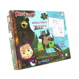 Paraply Maşa Koca Ayı Boyamalı Puzzle Kız Erkek Çocuk Oyuncak Eğitici Oyuncaklar