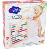 paraply ONY-378 Ahşap Büyük Abaküs -Onyıl Kız Erkek Çocuk Oyuncak Eğitici Oyuncaklar - Çok Renkli