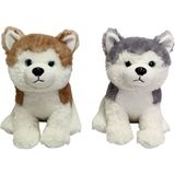 paraply PB31552-23 Peluş Oturan Köpek 23CM -1ADET Stokta Olan Gönderilir Kız Erkek Çocuk Oyuncak Eğitici Oyu - Çok Renkli
