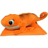 paraply Peluş Battaniyeli Yatan Bukalemun 55CM. Kız Erkek Çocuk Oyuncak Eğitici Oyuncaklar - Çok Renkli