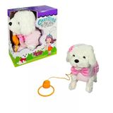 Paraply Pft-B025 Peluş Tasmalı Yürüyen Köpek Pembe -Vrd Kız Erkek Çocuk Oyuncak Eğitici Oyuncaklar