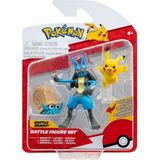 paraply Pok 95155-K Pokemon Battle 3\'lü Figür Seti Kız Erkek Çocuk Oyuncak Eğitici Oyuncaklar - Çok Renkli
