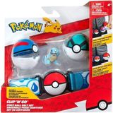 paraply Pok 95283-Q Pokemon Clip 'n' Go Pokeball Kemer ve Figür Seti Kız Erkek Çocuk Oyuncak Eğitici Oyuncak - Çok Renkli