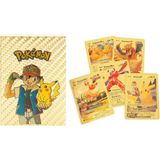 paraply Pokemon Starter Kartları Gold 55'li Paket Kız Erkek Çocuk Oyuncak Eğitici Oyuncaklar - Çok Renkli