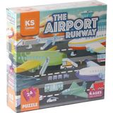 paraply Prs 32707 The Airport Runway Pre School Puzzle -Kspuzzle Kız Erkek Çocuk Oyuncak Eğitici Oyuncaklar - Çok Renkli