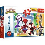 paraply PUZZLE-17371 Spiday And His Amazing 60 Parça Puzzle Kız Erkek Çocuk Oyuncak Eğitici Oyuncaklar - Çok Renkli