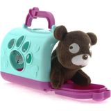 paraply Taşıma Çantalı Peluş Kahverengi Yavru Köpek Kız Erkek Çocuk Oyuncak Eğitici Oyuncaklar - Çok Renkli
