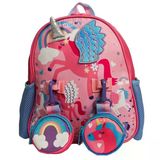 Paraply Vest Unicorn Pembe Mini Sırt Çantası Kız Erkek Çocuk Oyuncak Eğitici Oyuncaklar
