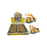Paraply Yh-711-54A Sürtmeli Metal 1:50 Sarı Vinç Ve Kız Erkek Çocuk Oyuncak Eğitici Oyuncaklar