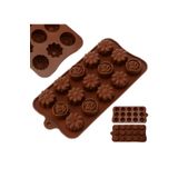 Paras Ticaret 15 Göz Çeşitli Çiçek Şekilleri %100 Silikon Jöle Kek Kurabiye Şeker Vb. Çikolata Kalıbı (1 ADET)