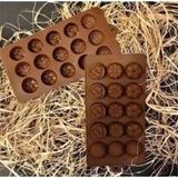 Paras Ticaret 15 Göz Kalp Gül Hediye Kutusu Silikon Şeker Kurabiye Jöle Buz vb. Çikolata Kalıbı (20,3 cm x 10,4 cm
