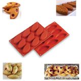 Paras Ticaret 9 Göz Mekik Şekilli Silikon Sabun Çikolata Kurabiye Mum Jöle Pasta Vb. Kek Kalıbı (29 cm x 17 Cm) 1 Adet - Kahverengi