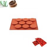 Paras Ticaret 9 Göz Oval Şekilli Silikon Sabun Çikolata Kurabiye Mum Jöle Pasta Vb. Kek Kalıbı (29,6 cm x 17,2 Cm) 1 Adet
