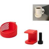 Paras Ticaret Özel Üretim Bardak Tutucu Modüler Masa Düzenleyici Tak Çıkar Düzenleyici (Çapı: 8,4 Cm) - Kırmızı