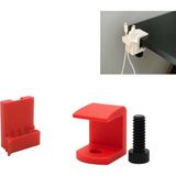 Paras Ticaret Özel Üretim Şarj Vb. Kablo Tutucu 3 Gözlü Kablo Organizatörü Modüler Masa Düzenleyici Tak Çıkar Düzenleyici (Ebat: 3,5 cm x 5 Cm) - Kırmızı
