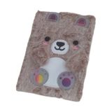 Paras Ticaret Panda Tasarımlı Çizgili Peluş Defter A5 Not Defteri (Ebat: 20,5 cm x 14,5 Cm) - Çok Renkli
