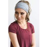 Paraşüt Bandana Sade Düz Renk Pamuklu Kumaş Lastikli Gri