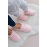 Paraşüt Kumaş Kürklü Pembe Anne Terlik Ve Bebek Panduf Terlik Ve Panduf Ayrı Satılmaktadır. -t-1007